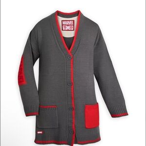 Disney Marvel Charcoal and Scarlet longline cardigan Small NWT